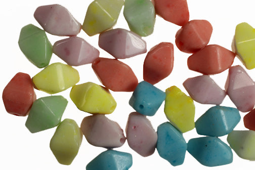 Glass Bead  15 x 10mm  Pastel Colors  1 Pound For