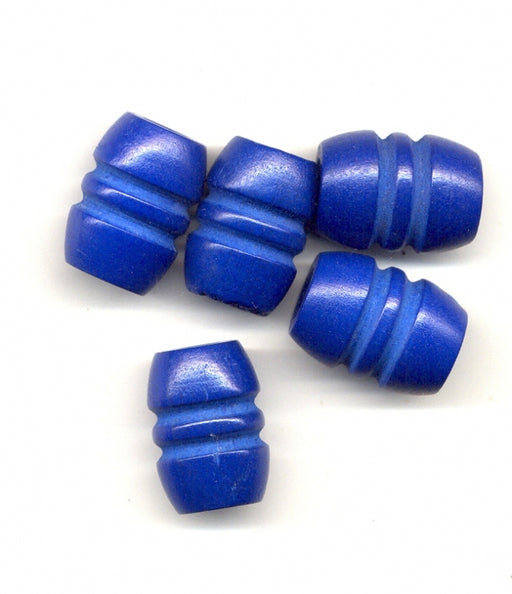 Wooden Tube Beads 29 x 21mm Blue 100 pieces for