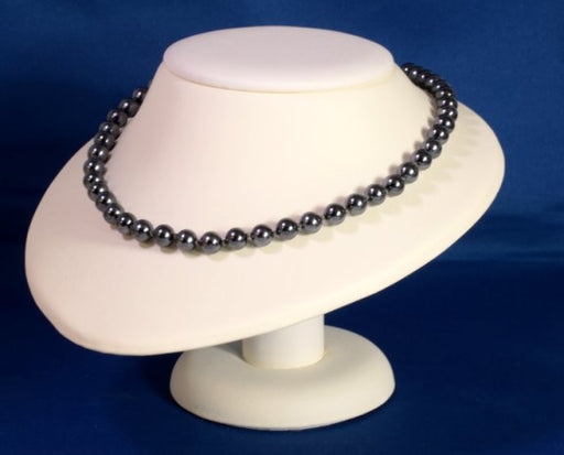 Necklace Bust  Display  Off White Leatherette  1 For