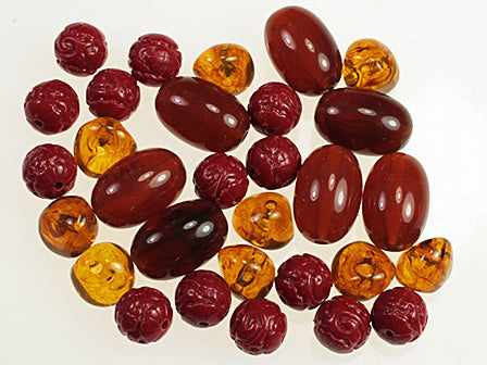 Lucite Bead Mix  Autumn Colors  1 pound For