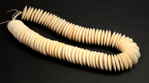 Bone Saucer Bead  25mm  One 16 Inch Strand For