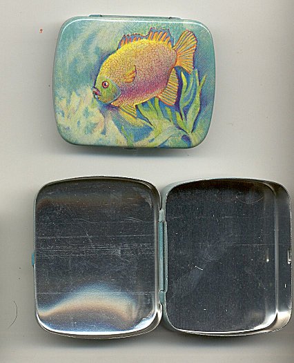 Metal Box with Hinge Lid ~ Fish. 1/2 gross for
