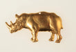 Brass Rhinoceros Stamping  72 Pieces For