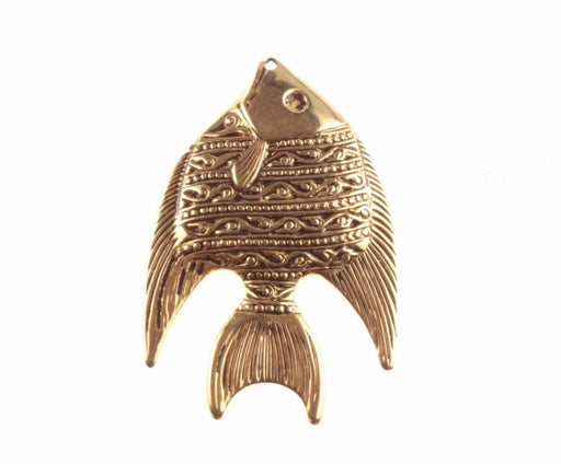 Gold Plated Fish Stamping  24 Pieces For