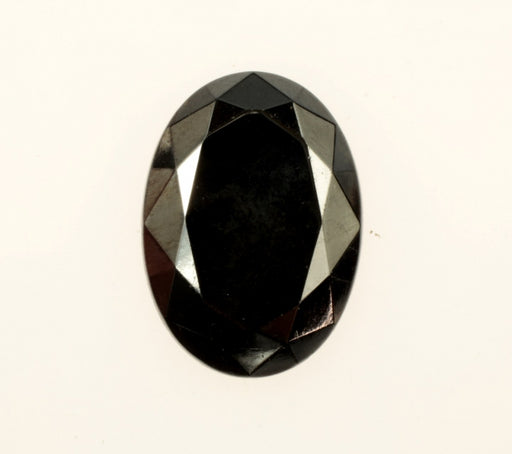 Faceted Glass Hematite  25mm x 18mm  24 Pieces For