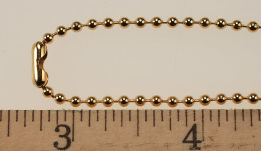Bead Chains  18 Inch Gold And Imitation Rhodium  2 Dozen For