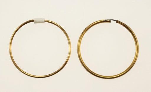 Endless brass hoop earrings  1 7/16 inch (36mm) diameter  1 gross for