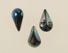 Glass Pear Shape  Jet AB  10mm x 6mm  2 Gross For