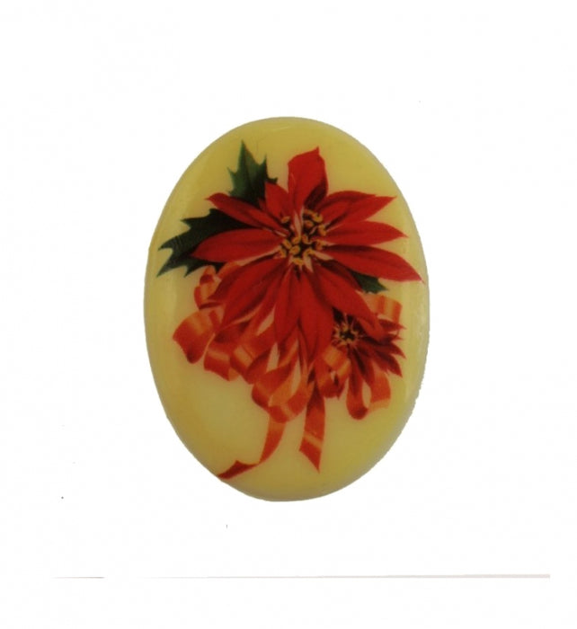 Christmas Poinsettia   40mm x 30mm  18 Pieces For