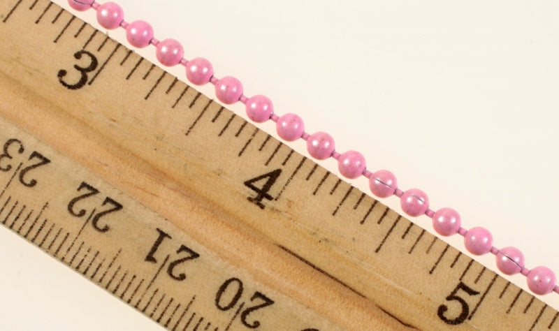 Ball Chain Pink  3.2mm  50 Feet For