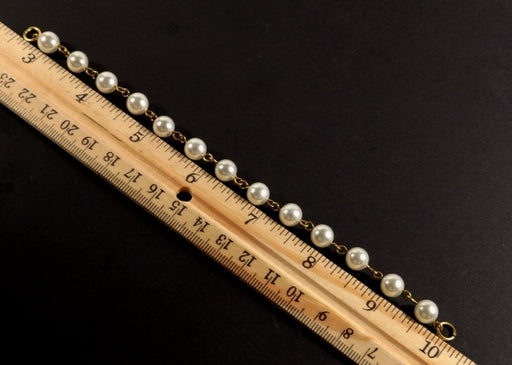 Pearl Bead Chain Cut Sections  8mm  36 Pieces For