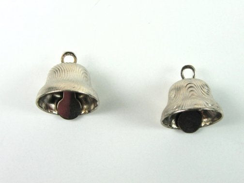 Small Bell charms Silver tone 1 gross for