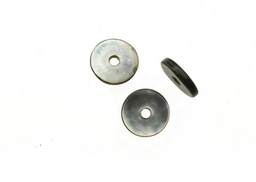 Mother Of Pearl Disc Bead  Dark Grey  8mm  200 For