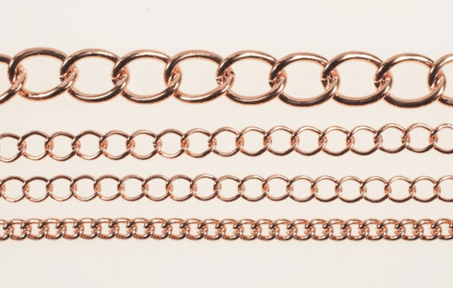 Copper Plated Chain Assortment  4 Styles 10 Feet Each  40 Feet For