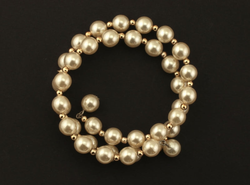 Memory Wire Pearl Bracelet  1 Dozen For