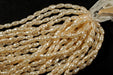 Biwa Style Pearl Bead  9 mm x 5mm   One Dozen 30 inch Strands For