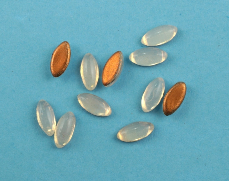 Flat Back Navette Cabochon  6mm x 3mm  2 Gross For