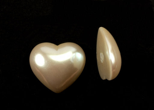 Pearl Heart Cabochon  20mm  1/2 Gross For
