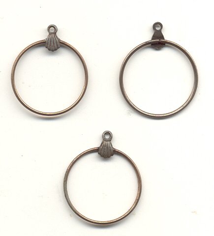 Earring Drop - Round with 1 loop 20mm 2 gross for