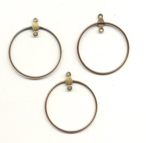 Earring Drop - Round with 2 Loops 27mm 2 gross for