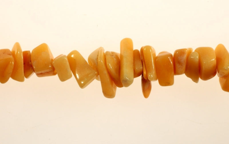 Golden Jade Chip Beads  6 Strands For