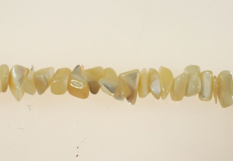Mother Of Pearl Chip Beads  6 Strands For