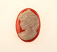 Plastic Cameo  25mm x 18mm  72 Pieces For