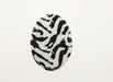 Zebra Print Cabochon  40mm x 30mm  2 Dozen For