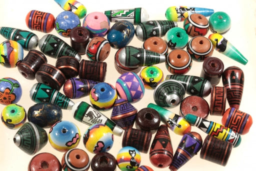 Peruvian Style Bead Assortment  1 Pound For