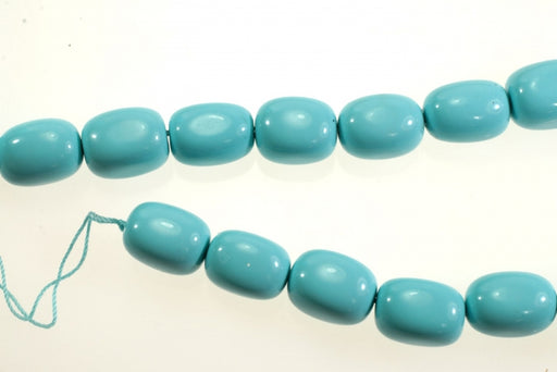Howlite Dyed Torquoise Blue  18mm x 14mm  1 Strand For