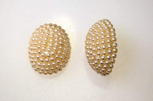 Beaded Cabochon Pearl  28mm x 22mm  1 Dozen For