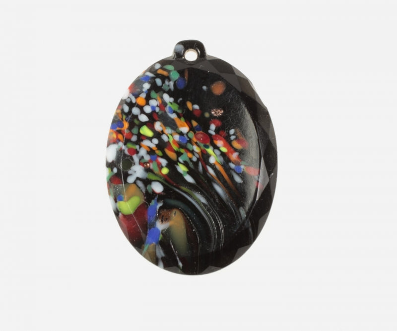 Glass Pendant  40mm x 30mm  1 Dozen For