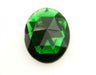 Faceted Flat Back Glass Emerald  40mm x 30mm  18 For