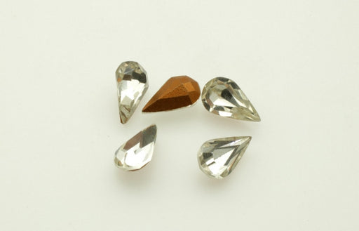 Machine Cut Pear Shapes  13mm x 7.8mm Crystal  1/2 Gross For