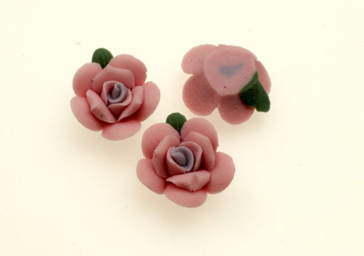 Porcelain Rose Bud   15mm  2 Colors Available   60 For