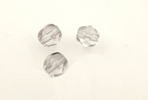 5mm Fire Polished Bead - Crystal   1/2 mass for