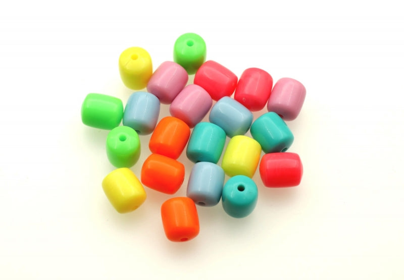 Acrylic Plastic Bead Mix  Pastel Colors  1 Pound For