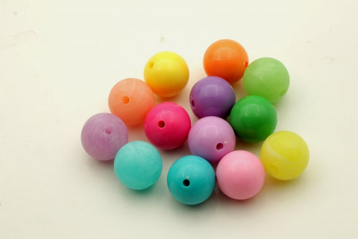 Plastic Bead Mix  18mm  1 Pound For