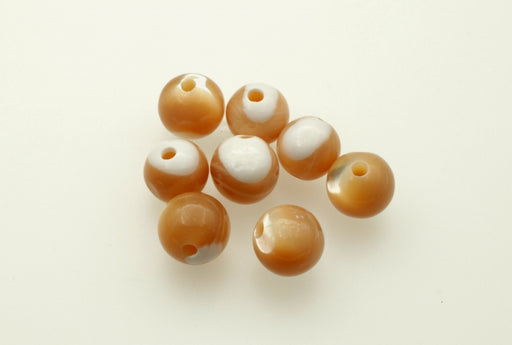 Mother Of Pearl Two Tone Beads  10mm  100 For