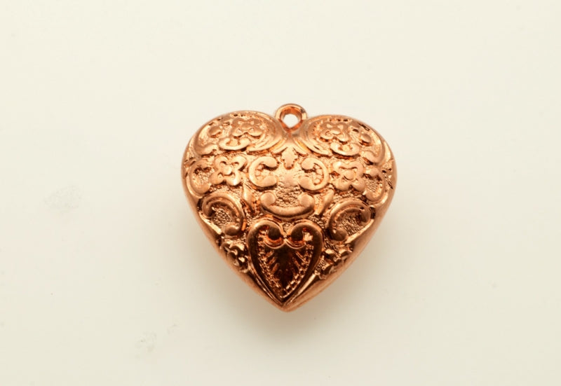 Puff Heart Pendant  35mm  12 For