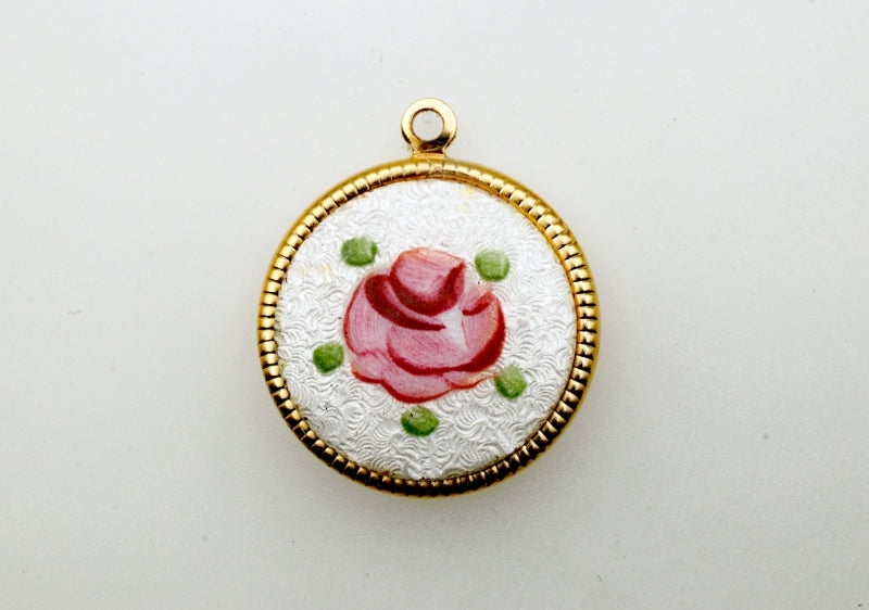 Cloisonne Pendant  23mm  6 For