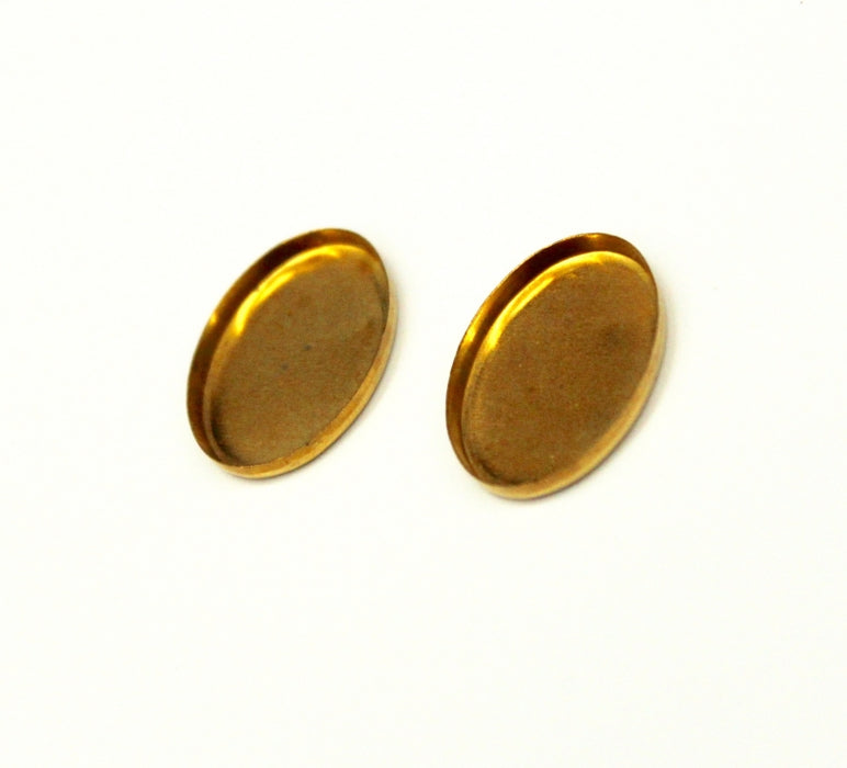 Settings  18 x 13mm Oval  Gold Plated  1 gross for