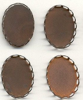 18 x 13mm Flat-Back Setting - Copper Coated Steel. .  2 gross for