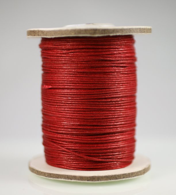 Waxed Cotton Cord  1mm thick  1 spool (100 meters) for