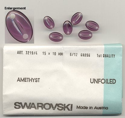 Swarovski Glass Sew-On Beads Amethyst 1 gross for 
