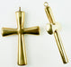 Brass Cross Pendants  1 dozen for 