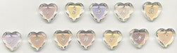 18 x 18mm Initial Glass Hearts  18 pieces for
