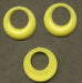 Flat-Back Plastic Pirate Hoops  35mm Opaque Yellow  1 gross for