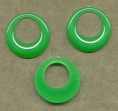 Flat-Back Plastic Pirate Hoops  35mm Jade Green  1 gross for